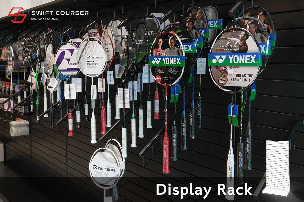 Metal Slatwall display rock for garage storage