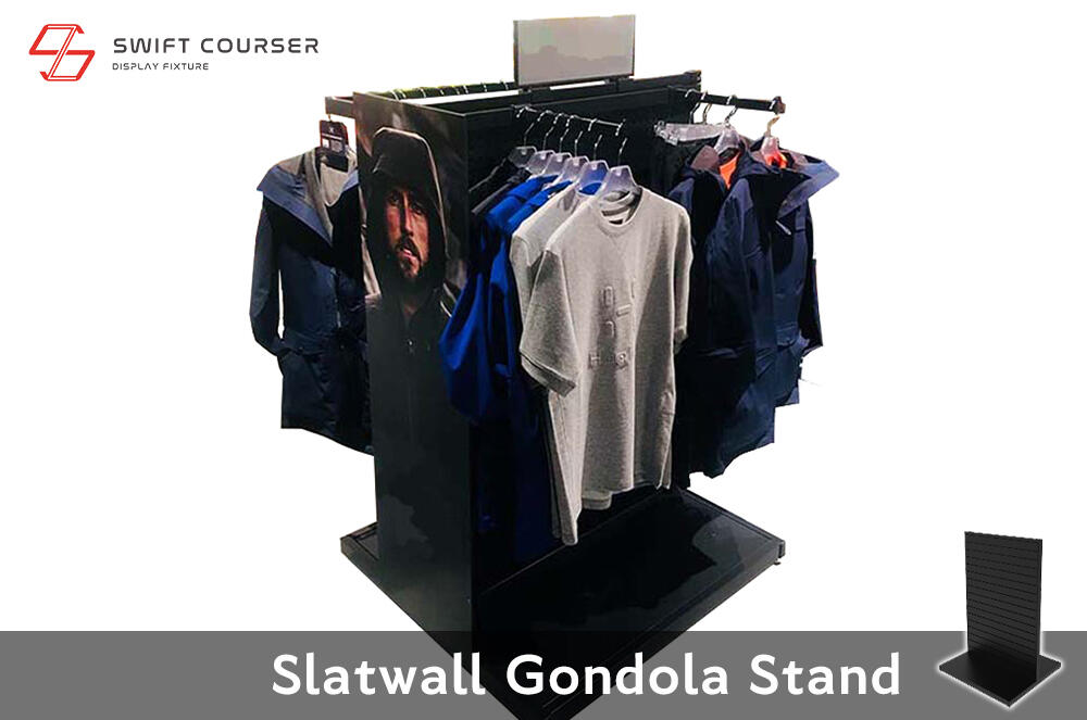 Metal Slatwall gondola display stand