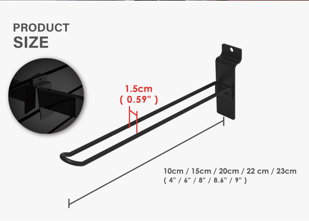 Double Prong Slatwall Hook SWIFT COURSER ENTERPRISE Co., LTD.