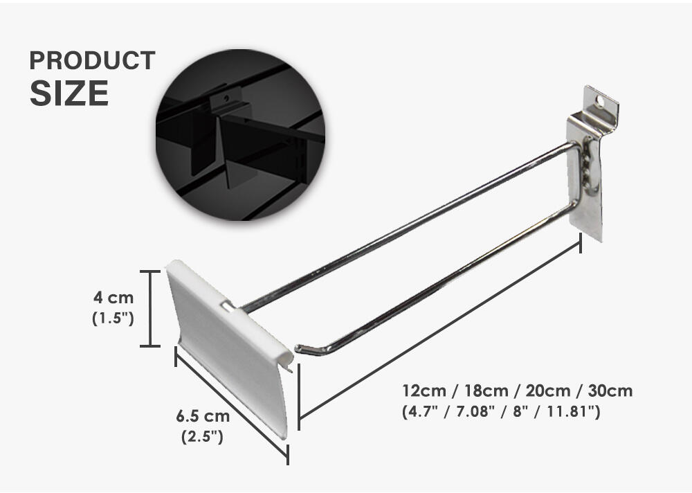 Metal Slatwall Scanner Double Hooks Swift Courser