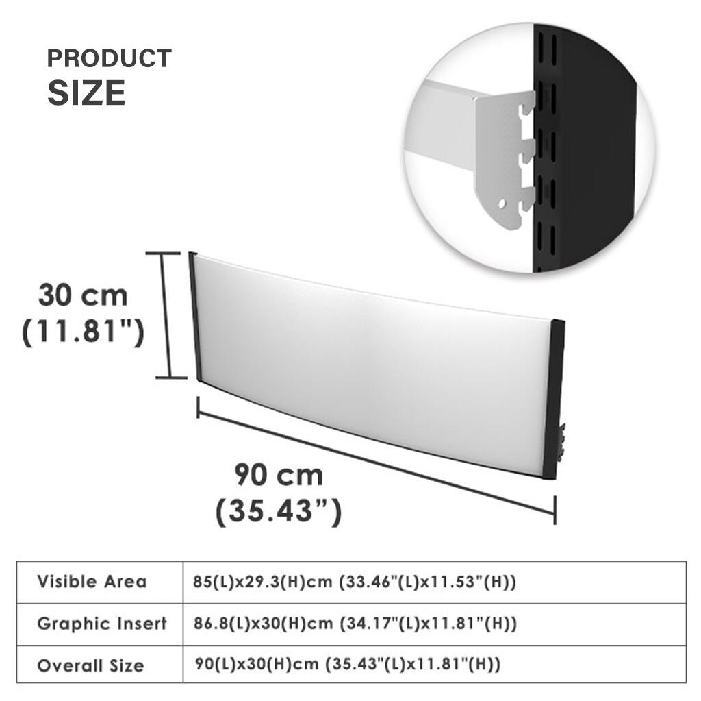 Specification size of logo display holder rack